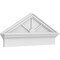 Ekena Millwork Peaked Cap 3 Spoke Architectural PVC Combination Pediment, 34"W x 15-3/8"H x 2-3/4"P (Pitch 6/12) PEDPC034X155PKC03 - alternate 1